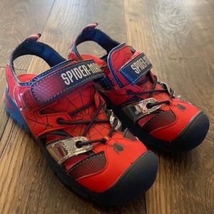 Size 13 light up Spiderman sandals